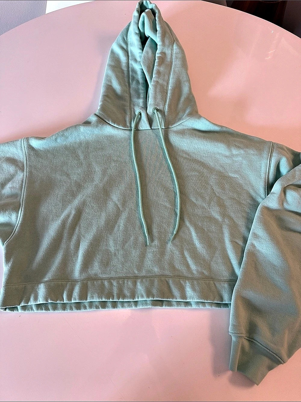 alo Cropped Hoodie in Green Small